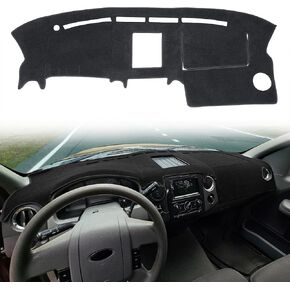 Dashboard Cover Custom Fit for Ford F150 2015-2020 /F250 F350 F450 Superduty 2017-2022 / Expedition 2018-2021 with Light Sensor,Dash Cover Mat Pad Carpet Protector (Black)