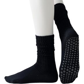 Slouch Yoga Socks for Women Grippy Non Slip Scrunch Cotton Pilates, Dance, Barre, Gym Girl's Barefoot Soft Boot Socks in Kuwait