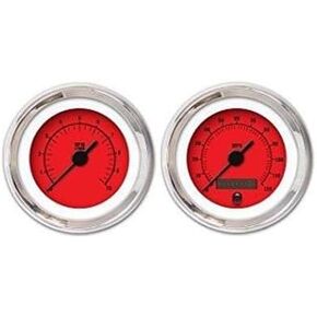 1471 RIDER RED SAE 6 GAUGE SET (إبر عتيقة سوداء ، حلقات تقليم الكروم ، مجموعة الأسلوب المثبتة)