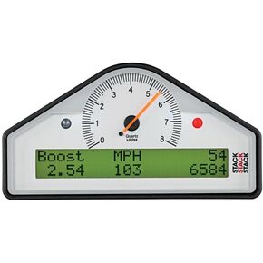 Stack ST8130P-0613W White 0-6-13k RPM Street Dash Display System