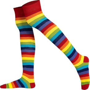 Mysocks للجنسين على الجوارب الركبة | تصميم الشريط | تمشيط القطن | ارتباط ارتباط اليد | ناعم اللاتكس الفرقة