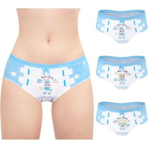Littleforbig Women's Ladies Soft Cotton Underwear Hipster Briefs Astro Babies ‘Oopsie’ Potty Pants 3 Pack Panties Set