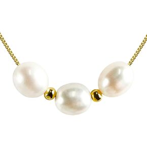 PEARLIE Necklaces for Women, Dainty Pearl Choker Necklaces Handmade Pearl Pendant Necklace Simple Gold Necklace Jewelry for Trendy Wedding Birthday