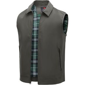 TBMPOY Men's Outerwear Vest Lightweight Fall Casual Golf Sleeveless Jackets Full Zip Vest Travel