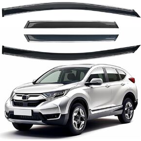 Shatterproof Out-Channel Window Deflectors for Honda CR-V (CRV) 2017-2022, Rain Guards, Window Visors for Cars, Vent Deflector, Car Accessories, 6 pcs (for CRV 17-22 6-Piece Chrome)