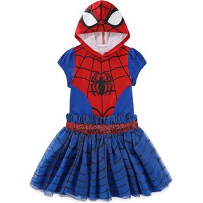 Marvel Spider-Man Girls Girls Dressed Tulle Tulle Cosplay Dress for Toddler
