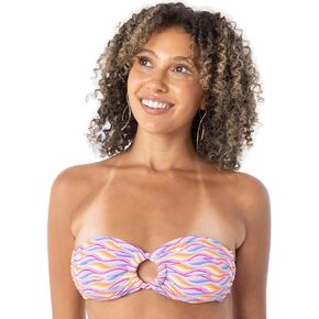 Roxy Women's Bandeau Bikini Swimless Swim Top ، وسادات سريعة الجفاف ، قابلة للإزالة ، UPF 50+ ، حمام سباحة ، شاطئ ، تصفح ، ارتداء المنتجع