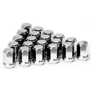 Tirol 20pcs 1/2 "-20 Lug Nuts ، متوافق مع 93-10 Grand Cherokee ، 87-18 Wrangler ، 02-12 Liberty ، 94-01 RAM 1500 ، 91-19 Explorer مصنع واحد لوجنات Acorn Wheel Lugnuts-1.4" Hex 3/4 "Hex 3/4
