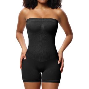 Narecte Women's Shapewear Bodysuit Tummy Control Butt Lifting Body Shaper Strapless Shapewear Corset Seamless Shapewear