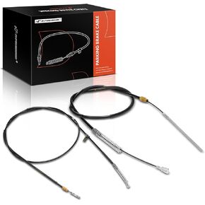 A-Premium Rear Driver and Passenger Side Parking Brake Cable Assembly Compatible with Chevrolet and GMC Models: Silverado 3500 HD, 2500 HD, Sierra 2500 HD 3500HD, 2-PC Set - Replace# 25843149