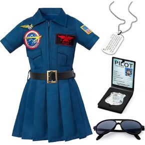 G.C Girls Pilot Costume Dress Press Sunglasses Accessories الأطفال