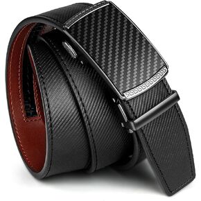 Men's Ratchet Leather Belt - Heavy Duty Adjustable Dress & Casual Belt