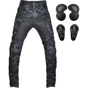 Mens Womens Summer Mesh Motorcycle Pants Breathable Slim Jeans Casual with CE Removable Upgraded Protective Gear