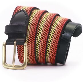 Mens Colorful Web Belt - Adjustable Golf Belt Gifts For Men & Women 1.25" One Size Fits All Boys and Girls Casual Dress Pants Shirts