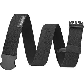 Men's Stretchable Elastic Belt, Nickel-Free TSA Approved Non-Metal Belt, Big and Tall Hypoallergenic Belt