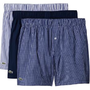 Lacoste Men's Cotton Poplin Boxers 3 Pack