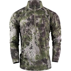Kryptek Arma Tech 1/2 Zip Men's Sweatshirts ، الأداء الرياضي ، والملابس النشطة الخفيفة والتنفس