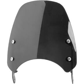 Motorcycle Windshield Deflector with Bracket Double Bubble Windscreen Fit for Triumph Bonneville T100 T120 2016-2024 Wind Shield Screen Visor Flyscreen, Black
