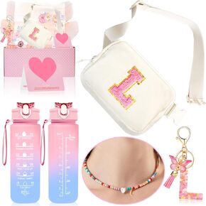 Personalized Fanny Pack for Girls, Gift Sets for Teen Girl, Birthday Gifts for 4 5 6 7 8 9 10 11 12 13 Year Old Girls, Initial Crossbody Bag Belt Bag for Girl Kids (A)
