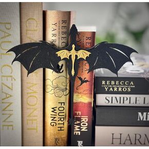 TwoDays 4th Wing Inspired Dragon Dragon Displesh Display ، Fantasy Romance Merch ، Book Association Merchandise ، Gifts for Bookish Book Lovers Library (8.5 'x 6.8')