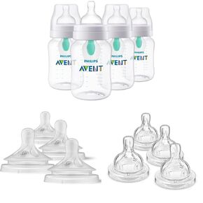 Philips AVENT Anti-Colic Baby Bottle with AirFree Vent, 4oz, 1pk, Clear, SCY701/91
