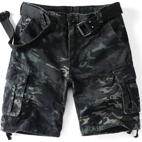 شورتات البضائع CAMO للرجال القطن غير الرسمي في الهواء الطلق في الهواء الطلق مريحة ملائمة مع الجيوب متعددة