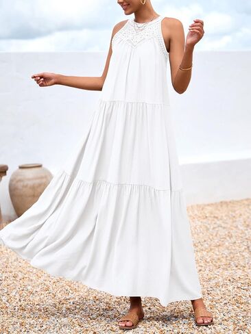 BTFBM فساتين الرسن الصيفية للنساء 2025 الربيع غير الرسمي جوفاء خارج بلا أكمام بوهو Sundresses الشاطئ in Kuwait