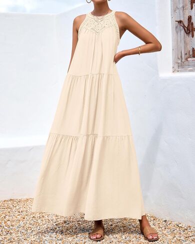 BTFBM فساتين الرسن الصيفية للنساء 2025 الربيع غير الرسمي جوفاء خارج بلا أكمام بوهو Sundresses الشاطئ in Saudi Arabia