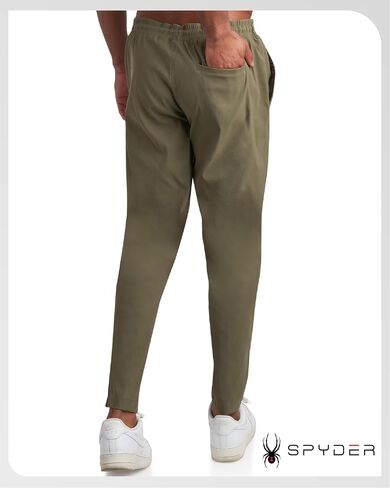 Spyder Mens Sweatpants - Athletic Nylon Stretch Pull On Workout Mens Jogger Pants with Drawstring and Pockets (Sizes: S-XL) in Saudi Arabia