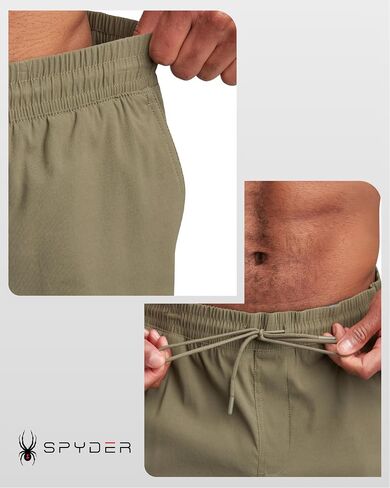 Spyder Mens Sweatpants - Athletic Nylon Stretch Pull On Workout Mens Jogger Pants with Drawstring and Pockets (Sizes: S-XL) in Saudi Arabia