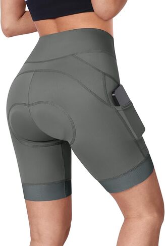 BERGRISAR 4D Padded Bike Shorts Women Cycling Shorts with Pockets Bicycle Biking Shorts in Kuwait