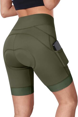 BERGRISAR 4D Padded Bike Shorts Women Cycling Shorts with Pockets Bicycle Biking Shorts in Kuwait
