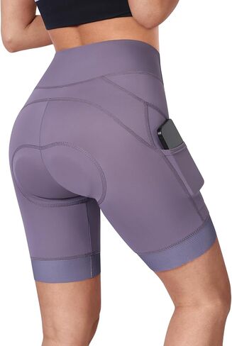 BERGRISAR 4D Padded Bike Shorts Women Cycling Shorts with Pockets Bicycle Biking Shorts in Kuwait