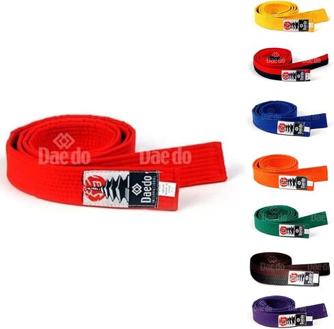 Daedo Taekwondo Color Belt for Adults and Kids, 280 cm/110" Length - Perfect for Martial Arts, Karate, and Taekwondo Training in Kuwait