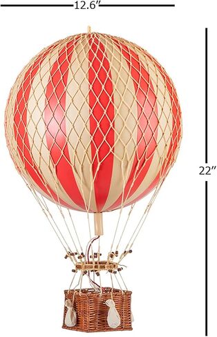 نماذج أصيلة ، تطفو بالون هواء السماء ، ديكور المنزل المعلقة - ارتفاع 5.3 بوصة ، نموذج بالون الهواء الساخن التاريخي للديكور المنزلي ، والزخارف المفصلة للانقضان من السقف - قوس قزح باستيل in Kuwait