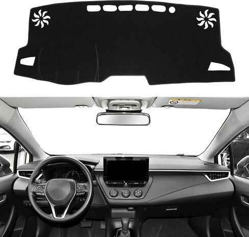 SENSHINE for Toyota Corolla Accessories 2019-2022 2023 2024 2025 Dashboard Cover Center Console Dash Mat Carpet Protector Sunshield Custom Fit, Red Trim in Saudi Arabia