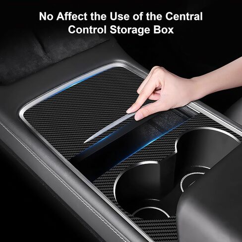 Center Console Wrap Wooden for Tesla Model 3/Y 2021-2025 ، غطاء وحدة التحكم لإكسسوارات ديكور Tesla الداخلية (ليس لـ M3 Highland/My Juniper) in Kuwait