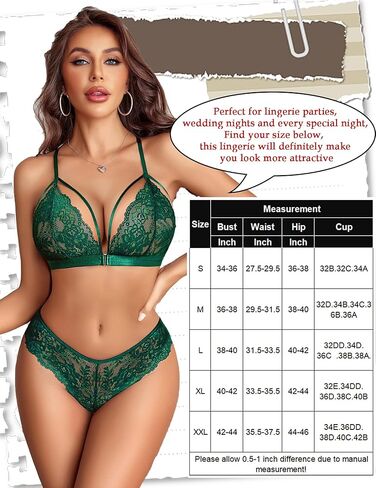 Avidlove Lingerie Sets for Women Sexy Bra and Panty Front Closure Racerback Bra Underwear Set S-XXL in Kuwait