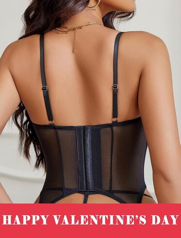 Avidlove Lingerie For Women Sexy Bra And Panty Sets With Garter Underwire Lace Corset Top Outfits (No Stockings) S-XXL in Saudi Arabia