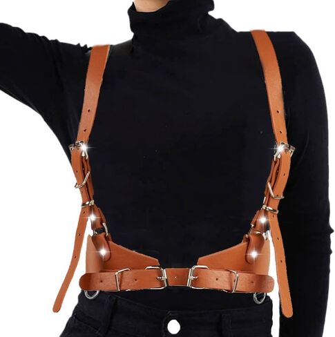 Cloace Punk Weist Belt Gothic Leather Leather Wide Wide Belts Cosplay Cosplay Halloween Caugh in Kuwait
