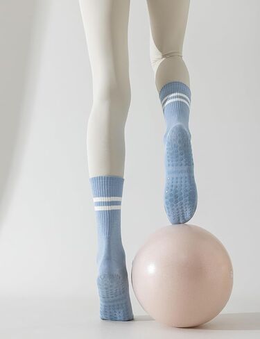 GUUNIEE Pilates & Yoga Socks for Women with Non-Slip Grip for Barre, Ballet,Hospital & Barefoot Workout 2/4 Pairs Breathable in Saudi Arabia