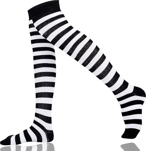 Mysocks للجنسين على الجوارب الركبة | تصميم الشريط | تمشيط القطن | ارتباط ارتباط اليد | ناعم اللاتكس الفرقة in Kuwait