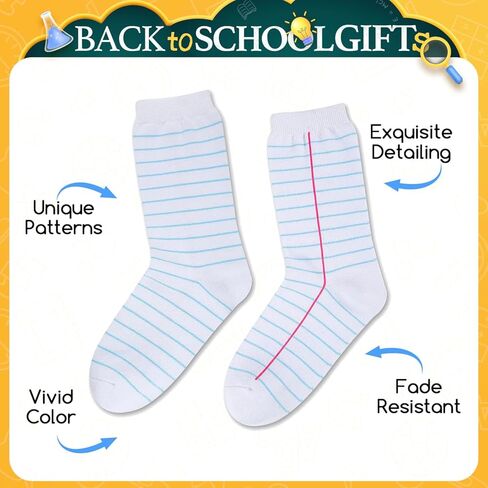 Crazy Socks for Women Teen - Silly Wacky Socks 2 Pack, Book Lover Reading Funny Gifts for Teen Girls in Kuwait