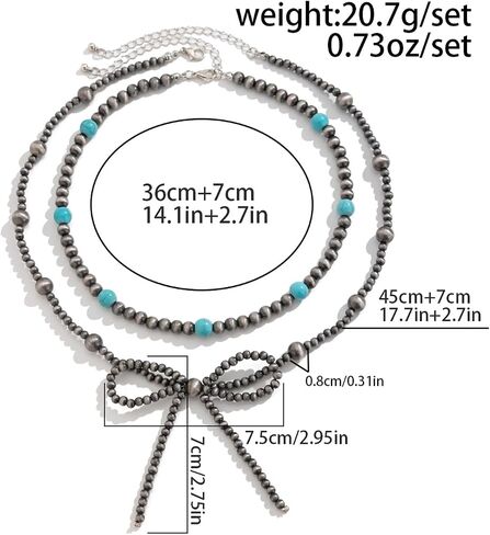 قلادة قوس Navajo Pearl - المجوهرات الغربية للنساء ، أسلوب رعاة البقر الريفي ، قلادة لؤلؤة أنيقة ، مجوهرات غربية أنيقة للنساء in Kuwait