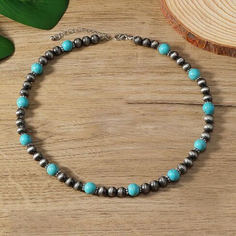 قلادة قوس Navajo Pearl - المجوهرات الغربية للنساء ، أسلوب رعاة البقر الريفي ، قلادة لؤلؤة أنيقة ، مجوهرات غربية أنيقة للنساء in Kuwait