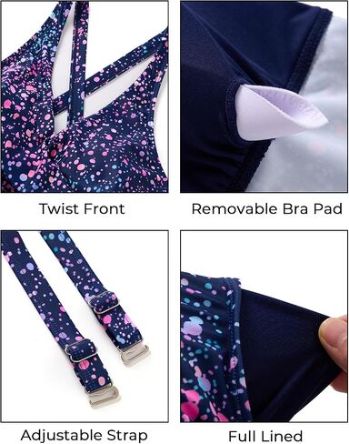 Aqua Eve Tankini Swimsuits for Women- Flowy Two Piece Bathing Suit with Shorts 2025 Tummy Control Swimwear in Saudi Arabia