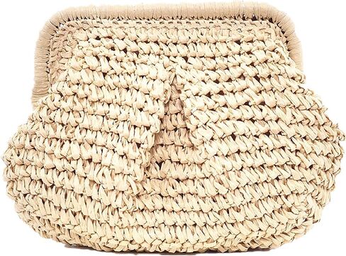 Dihklcio Straw Clutch محافظ للنساء Summer Beach Beach Bage 2025 Cloud Dumpling Pouch Crossbody حقائب اليد in Kuwait