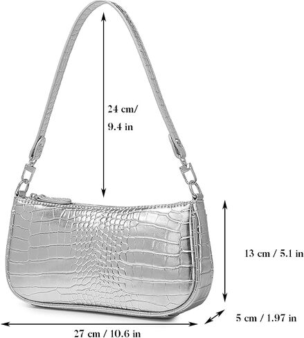 Barabum Retro Classic Clutch Shoulder Tote HandBag with Zipper Closure Purse for Women in Saudi Arabia