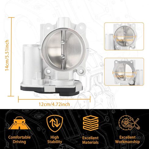 Electronic Throttle Body Assembly Fit for Chrysler Aspen Dodge Durango Ram 1500 2500 3500 2011-2012 5.7L V8, Replace Part # S20042 TB1055 in Kuwait