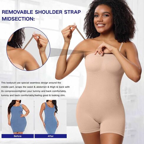 Narecte Women's Shapewear Bodysuit Tummy Control Butt Lifting Body Shaper Strapless Shapewear Corset Seamless Shapewear in Saudi Arabia
